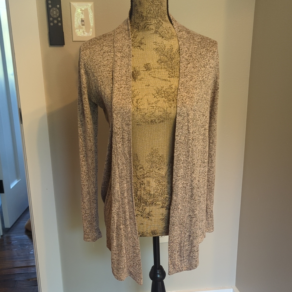 Chic Beige Open Front Cardigan